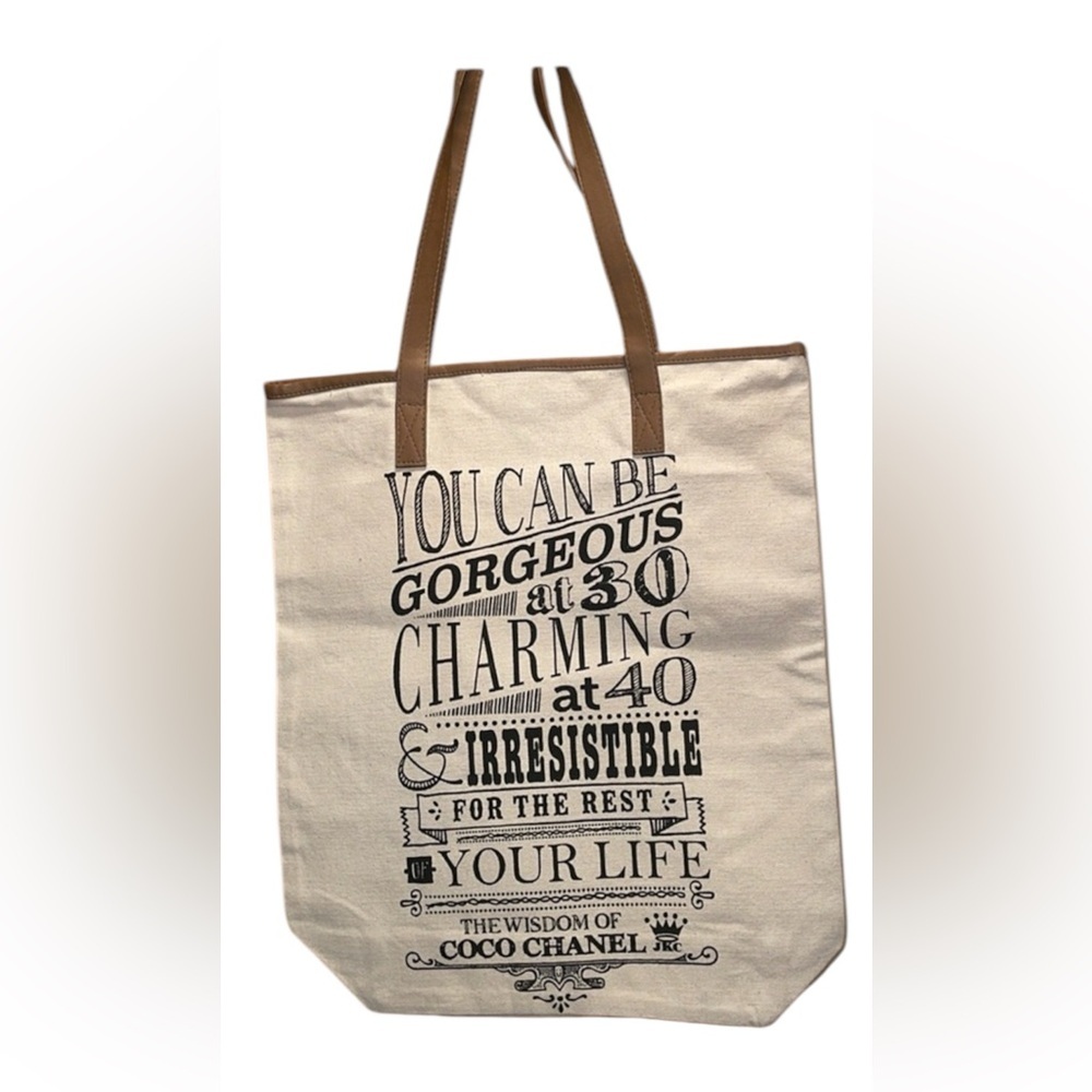 Canvas tote with wisdom quote